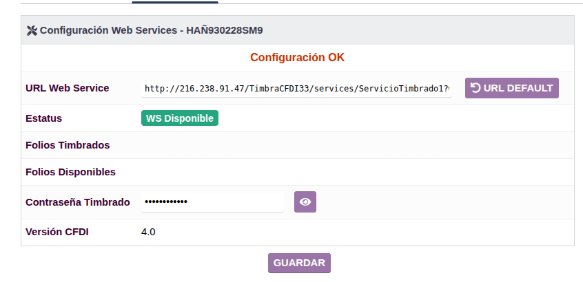 Ejemplo de Configuración